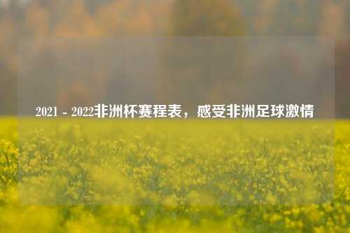 2021 - 2022非洲杯赛程表,感受非洲足球激情