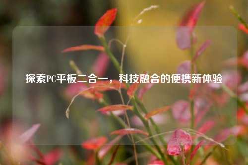 探索PC平板二合一,科技融合的便携新体验
