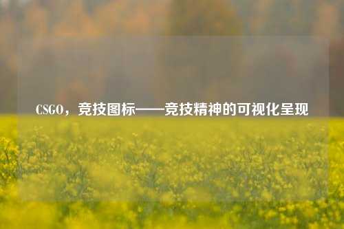 CSGO,竞技图标——竞技精神的可视化呈现