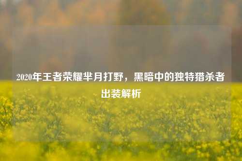 2020年王者荣耀芈月打野,黑暗中的独特猎杀者出装解析