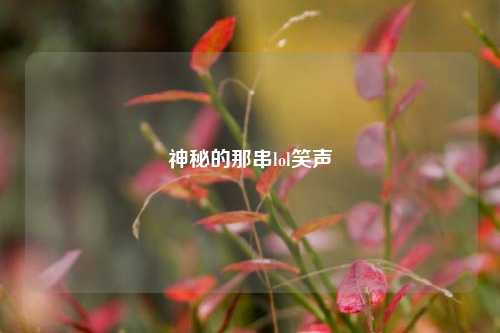 神秘的那串lol笑声