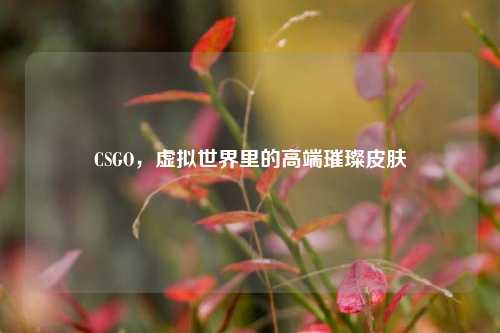 CSGO，虚拟世界里的高端璀璨皮肤