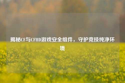 揭秘CF与CFHD游戏安全组件，守护竞技纯净环境