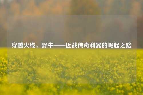 穿越火线，野牛——近战传奇利器的崛起之路