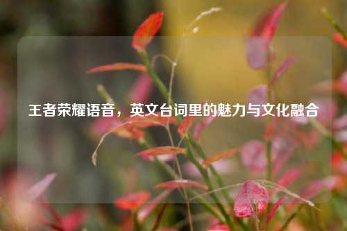 王者荣耀语音，英文台词里的魅力与文化融合