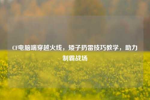 CF电脑端穿越火线,矮子扔雷技巧教学,助力制霸战场