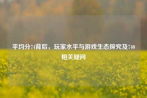 平均分74背后，玩家水平与游戏生态探究及740相关疑问