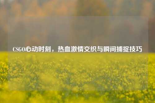 CSGO心动时刻，热血激情交织与瞬间捕捉技巧
