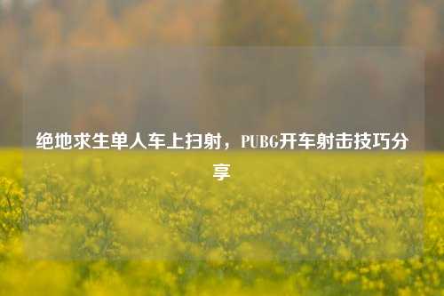 绝地求生单人车上扫射，PUBG开车射击技巧分享