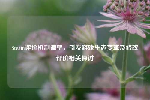 Steam评价机制调整,引发游戏生态变革及修改评价相关探讨