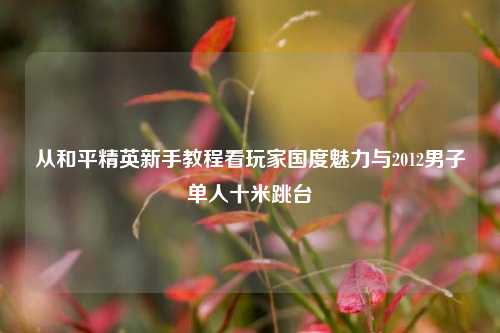 从和平精英新手教程看玩家国度魅力与2012男子单人十米跳台