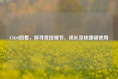 CSGO回看,探寻竞技细节、成长及快捷键使用