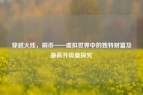 穿越火线，铜币——虚拟世界中的独特财富及最高升级量探究