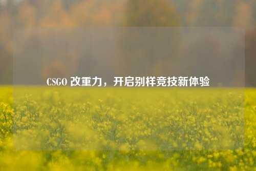 CSGO 改重力,开启别样竞技新体验