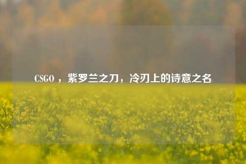 CSGO ,紫罗兰之刀,冷刃上的诗意之名