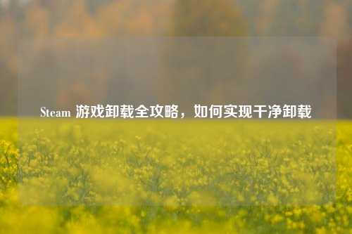 Steam 游戏卸载全攻略,如何实现干净卸载