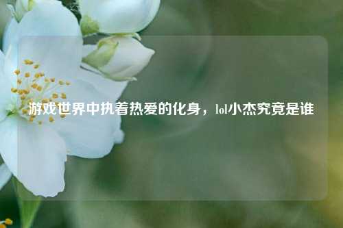 游戏世界中执着热爱的化身,lol小杰究竟是谁