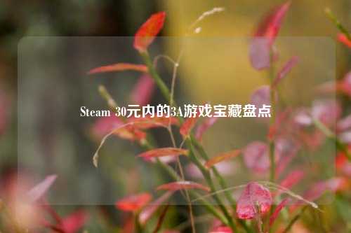 Steam 30元内的3A游戏宝藏盘点