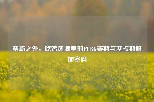 赛场之外,吃鸡风潮里的PUBG赛斯与塞拉斯服饰密码
