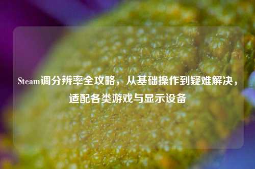 Steam调分辨率全攻略,从基础操作到疑难解决,适配各类游戏与显示设备