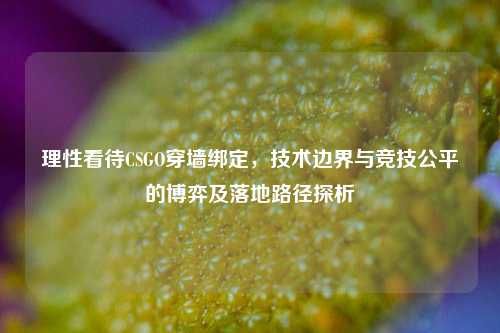 理性看待CSGO穿墙绑定,技术边界与竞技公平的博弈及落地路径探析