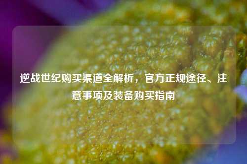 逆战世纪购买渠道全解析,官方正规途径、注意事项及装备购买指南